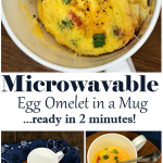 Microwavable Egg Omelet Ready in 2 Minutes from Walking on Sunshine Recipes