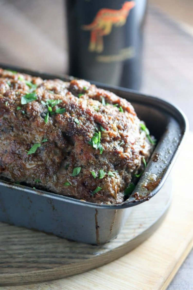 Red Wine Meatloaf from This Gal Cooks