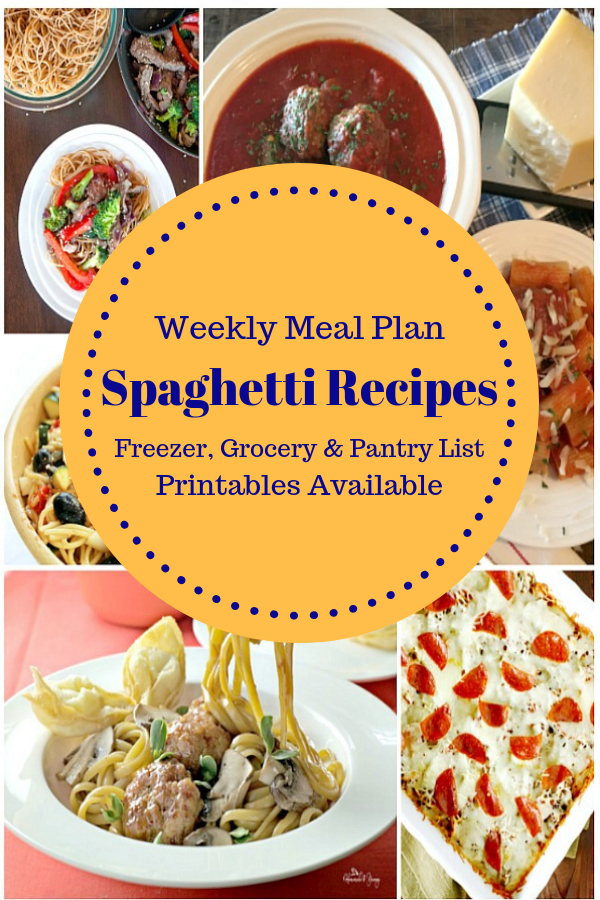 Spaghetti Recipes For Dinner This Week Weekly Meal Plan