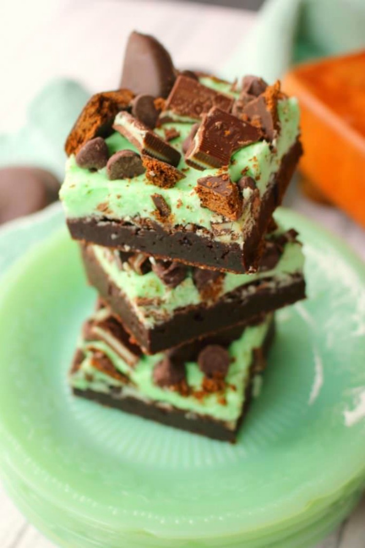 Ultimate Thin Mint Brownies from Delightful E Made