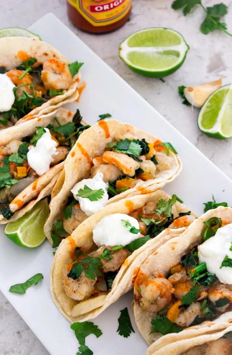 20 Minute Shrimp Tacos from Pass Me Some Tasty