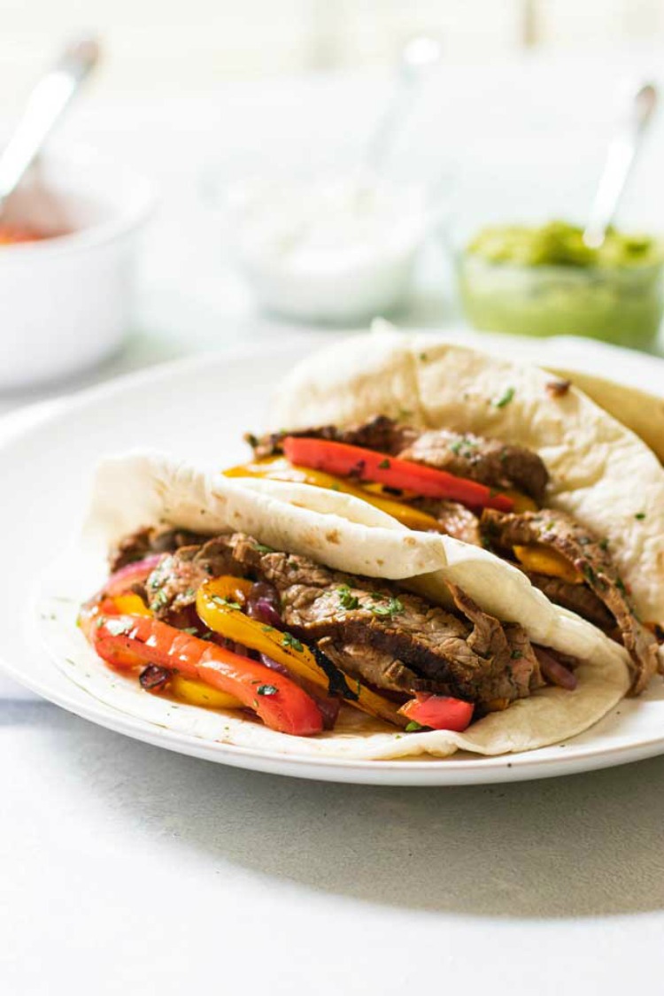 Beef Fajitas from Girl Gone Gourmet
