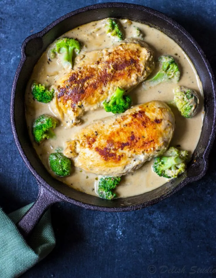 Creamy Garlic Chicken with Broccoli
