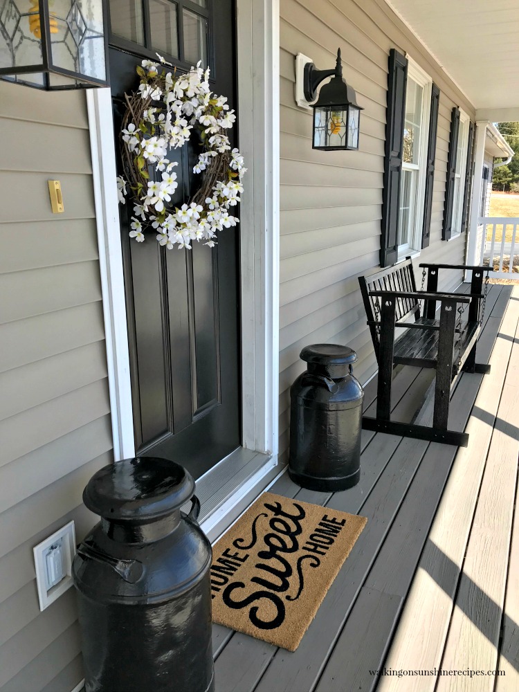 Front Porch ready for Spring from Walking on Sunshine Recipes