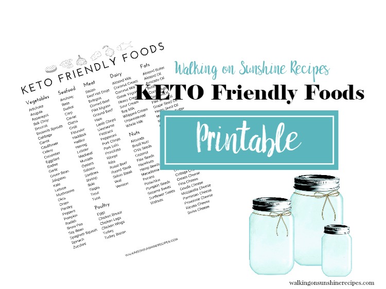 Keto Friendly Foods List