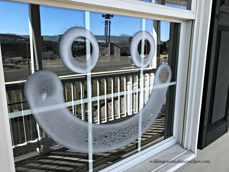 Smiley Face with Windex Window Cleaner from Walking on Sunshine Recipes