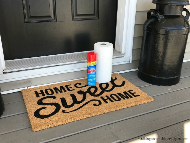 Windex Window Cleaner on Welcome Mat Walking on Sunshine Recipes
