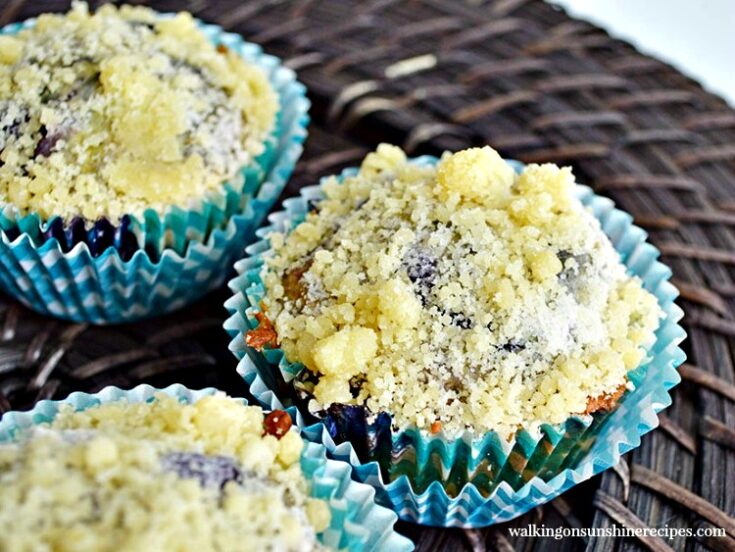Blueberry Streussel Muffins from Walking on Sunshine Recipes