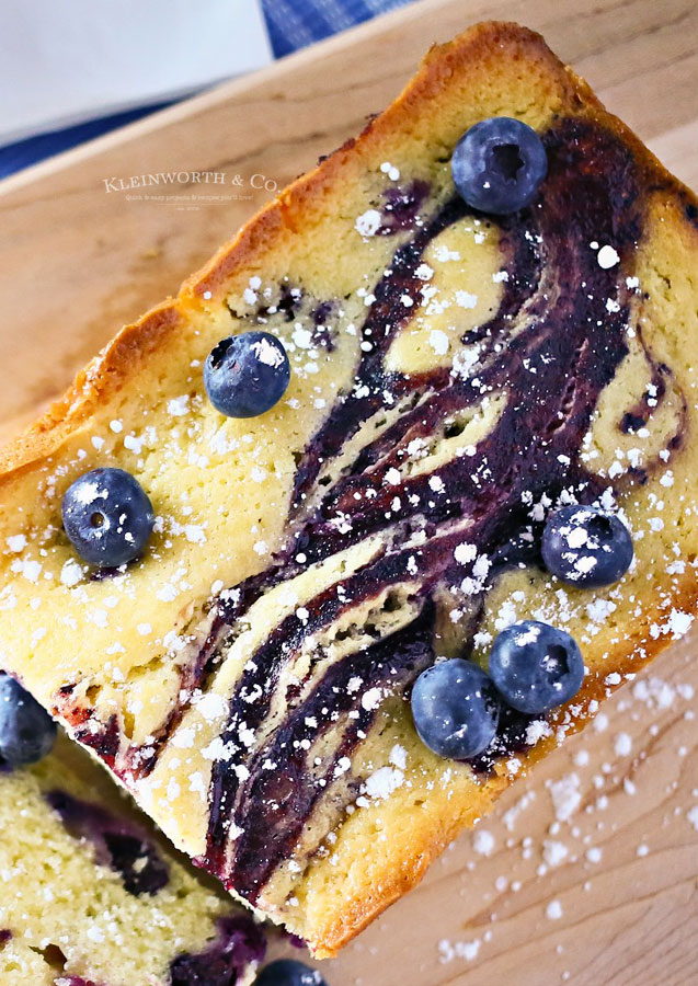 Blueberry Swirtl Pound Cake from Kleinworth and Co.