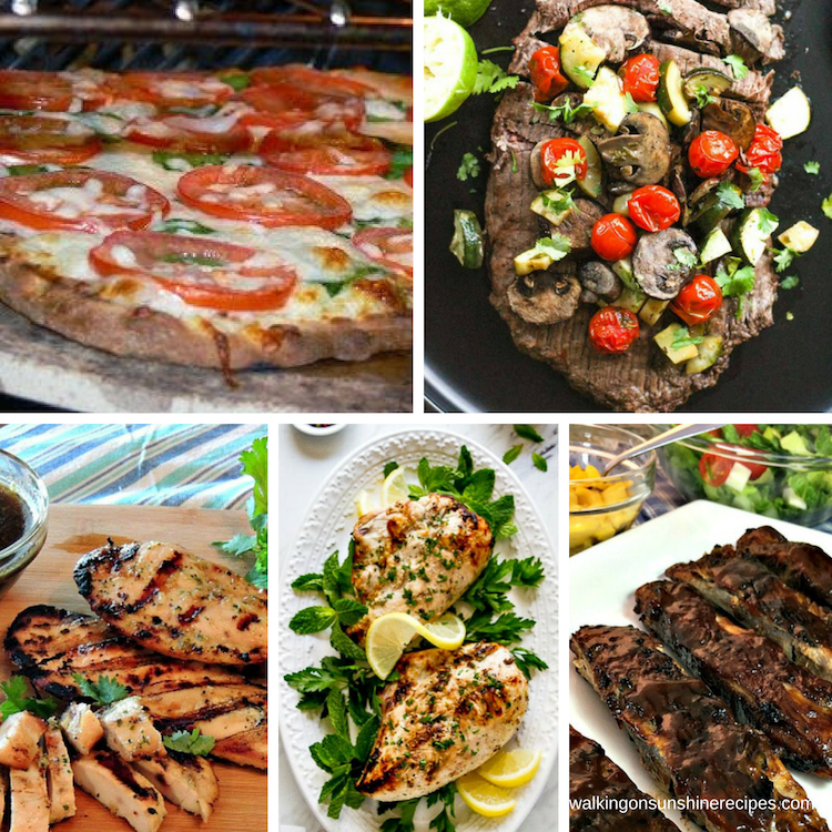 Easy Grilled Recipes - chicken, steak, ribs and pizza.