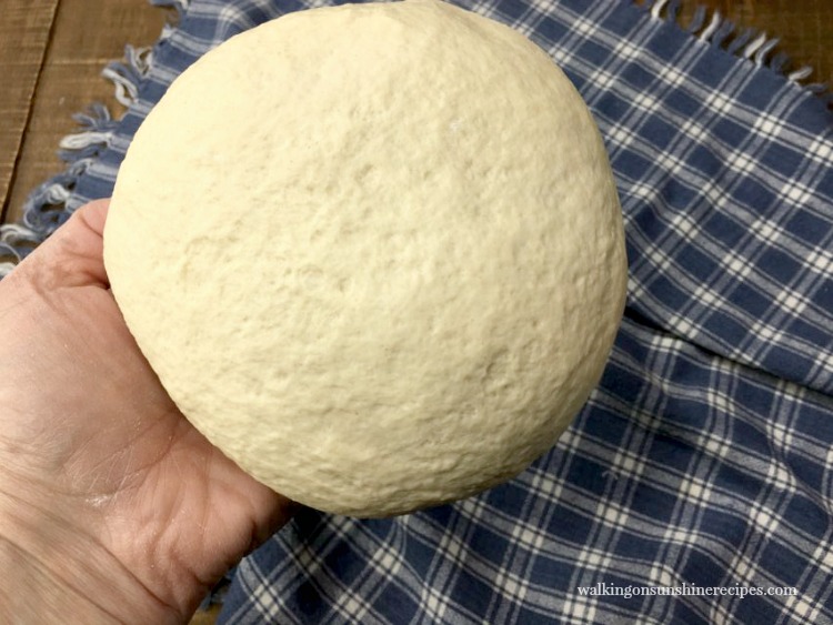 Beautiful ball of Beer Dough ready to be made into homemade pizza. 