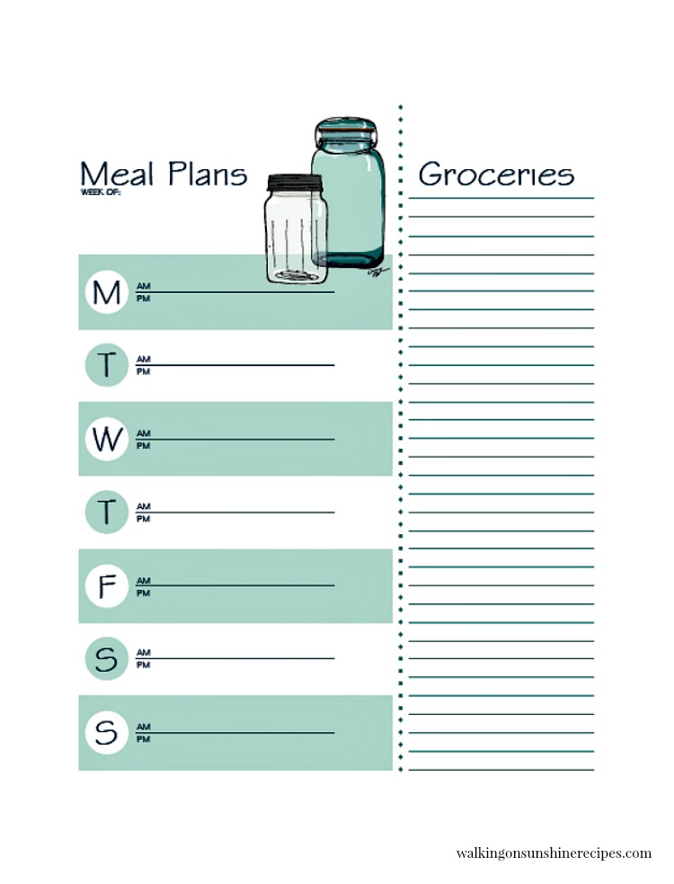 Meal Plan and Grocery List