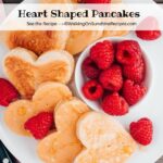 Heart Shaped Pancakes with raspberries from WOS