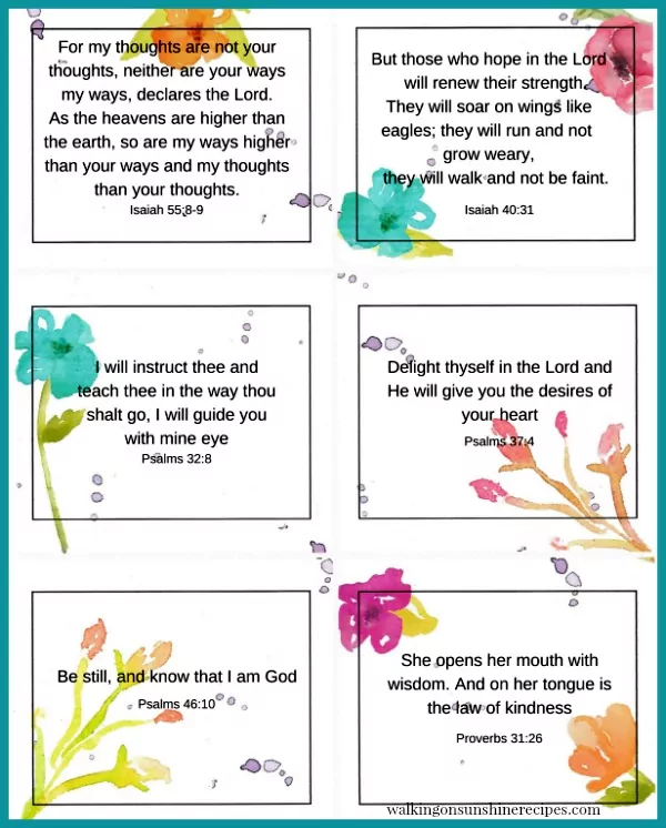 Mother's Day Printable Scripture Cards 