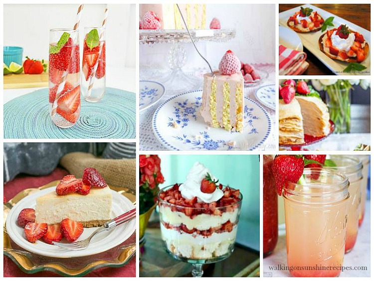 Strawberry Recipes FEATURED photo from Walking on Sunshine Recipes