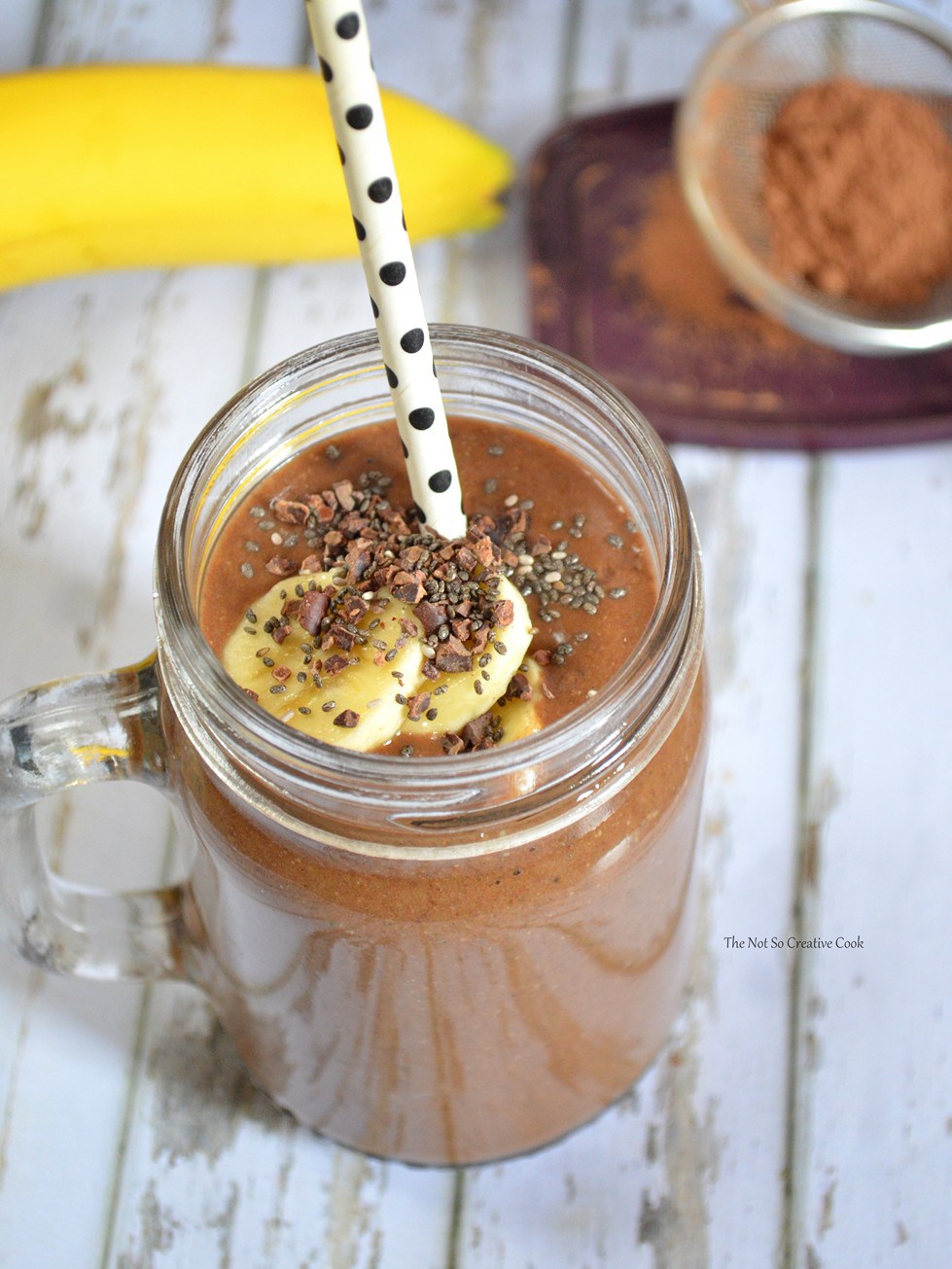 Superfood Chocolate Banana Smoothie from The Not So Creative Cook