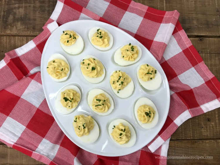 The Best and Easiest Recipe for Deviled Eggs from Walking on Sunshine Recipes FEATURED photo