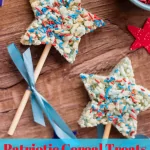 Patriotic Cereal Treats in Fun Star Shapes from Walking on Sunshine Recipes