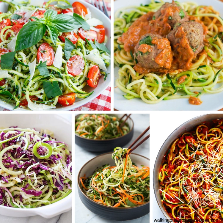 5 Delicious Spiralizer Recipes | Walking on Sunshine Weekly Meal Plan