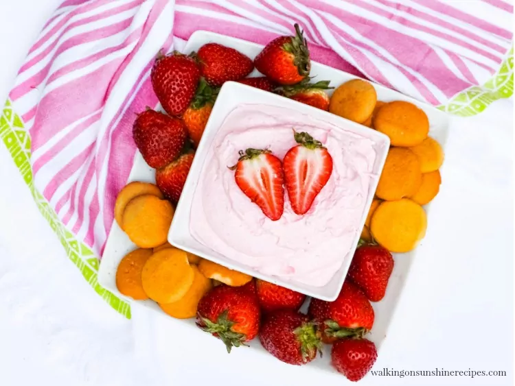 Strawberry Fruit Dip from Walking on Sunshine Recipes FEATURED photo