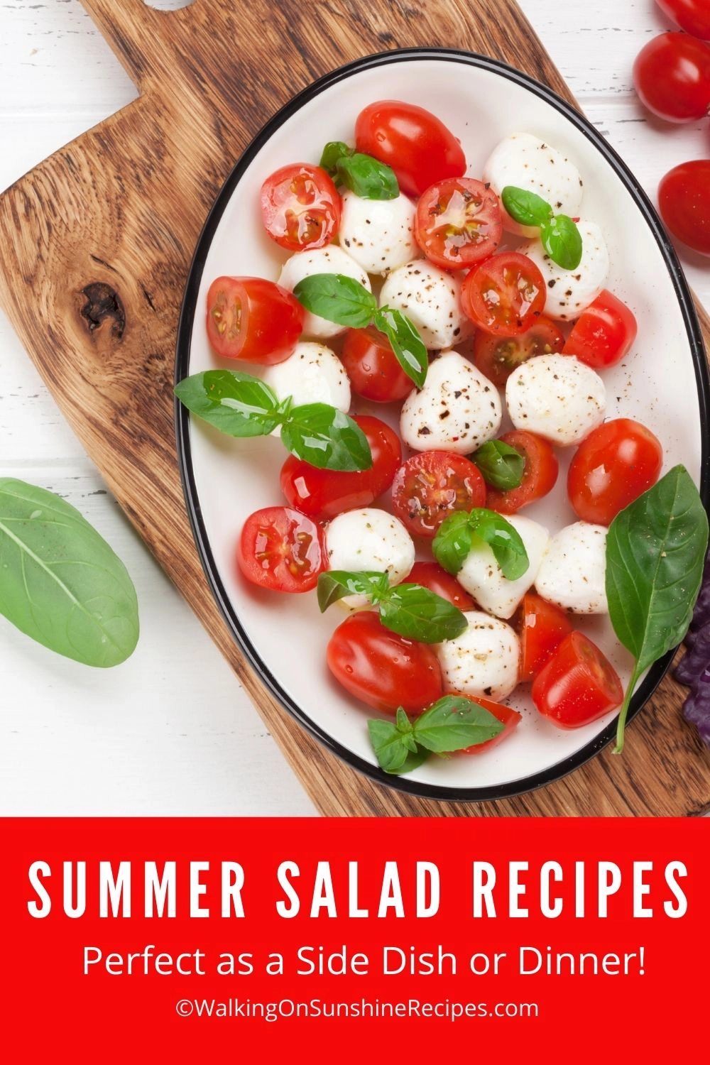 Tomato, mozzarella, basil leaves. Caprese salad on a plate. 