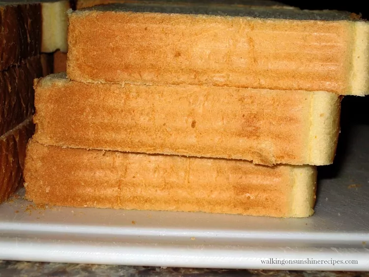 Thick slices of Texas Toast Bread used for Overnight French Toast Casserole 