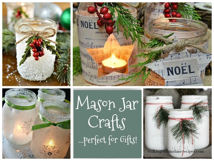 Christmas in July Mason Jar Crafts FEATURED photo from Walking on Sunshine Recipes Perfect for Gifts! 