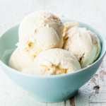 Homemade Vanilla Ice Cream FEATURED photo from Walking on Sunshine Recipes
