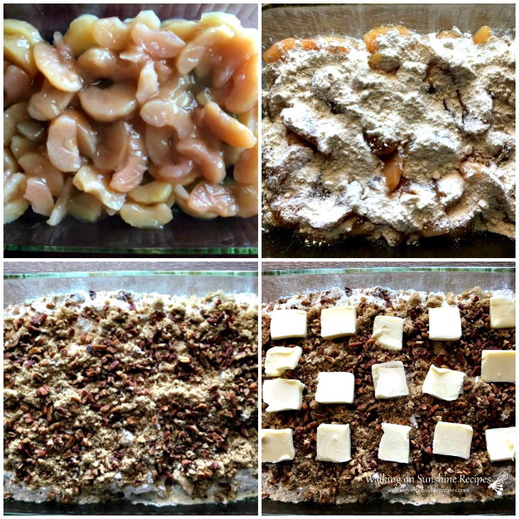 apple dump cake with pie filling step by step photos. 