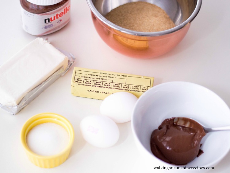 Ingredients for Nutella Cheesecake