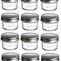 4 oz Mason Glass Jars with Silver Lids