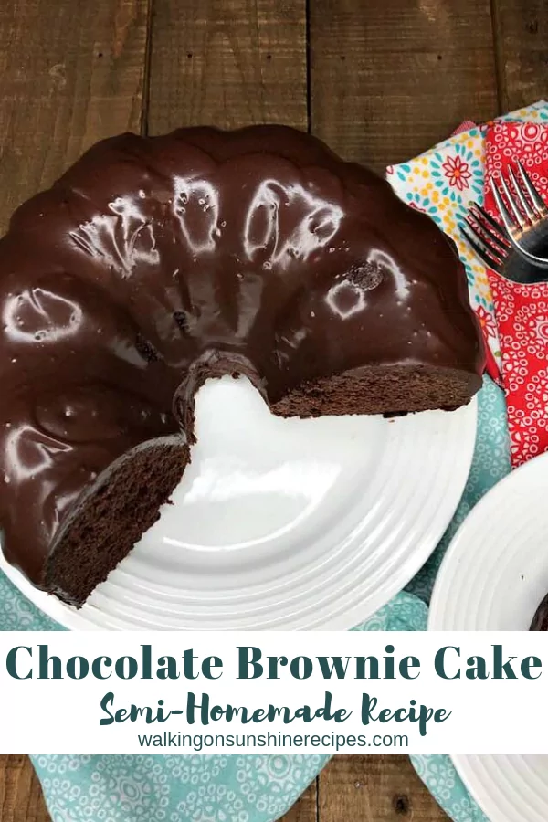 Chocolate Brownie Cake with Homemade Ganache