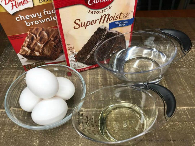 Ingredients for Chocolate Brownie Cake