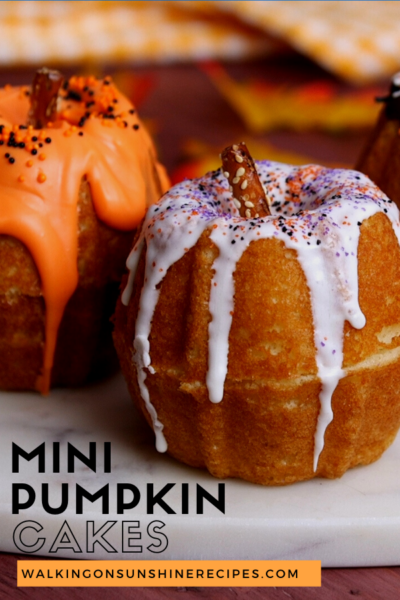 Mini Pumpkin Bundt Cakes - Walking On Sunshine Recipes