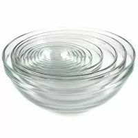 10 Pc Glass Nesting Mixing Bowls