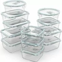 24 Piece Glass Food Storage Containers w/Airtight Lids