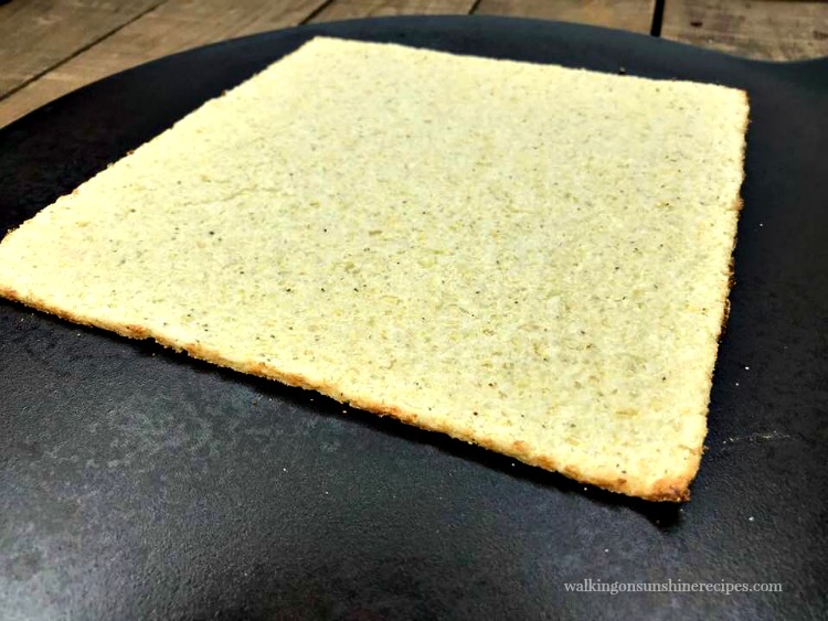 Bake Cauliflower Pizza Crust on pizza stone
