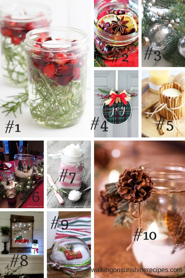 10 Christmas Homemade Gift Ideas to help us all get a jump start on the holiday season along with a $75 Hobby Lobby Giveaway! 