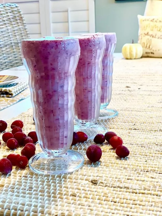 Cranberry Breakfast Smoothie from Our Good Life