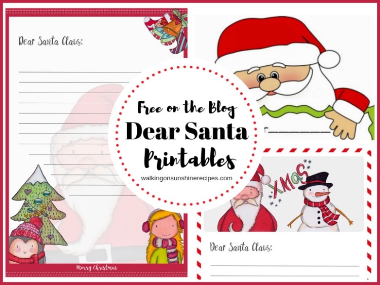 santa postage stamp printables