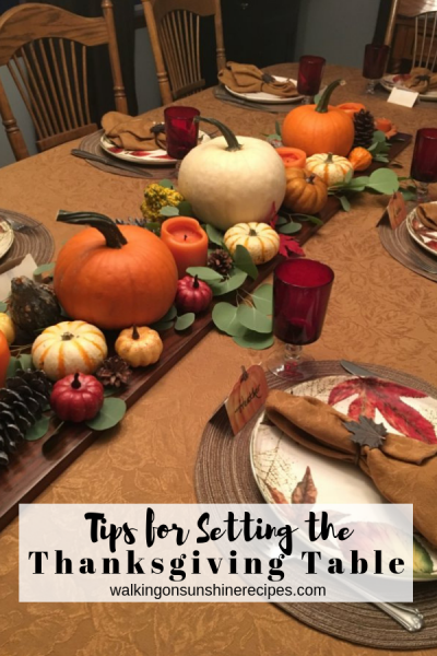 Tips for Decorating the Thanksgiving Table | Walking on Sunshine Recipes