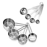 Stainless Steel Measuring Spoons and Measuring Cups Combo