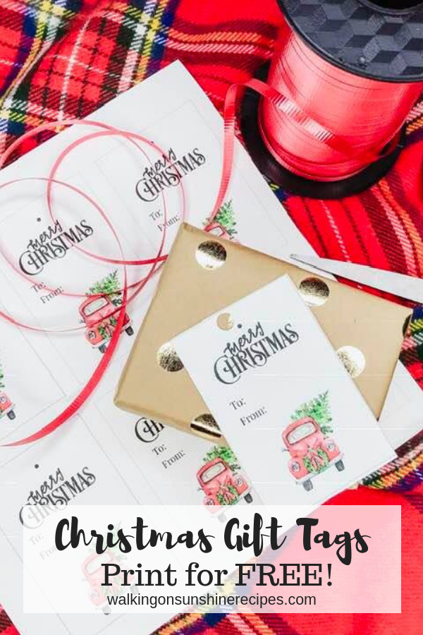 Red Truck Christmas Tree Gift Tags - Free Printable | Walking On Sunshine Recipes