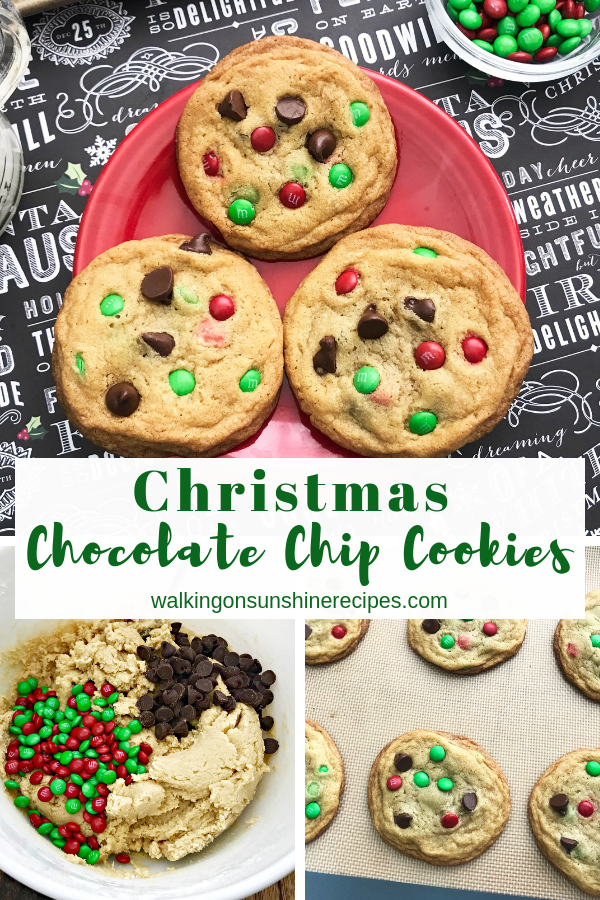 M&M Chocolate Chip Cookies are soft with crispy edges and full of flavor and will make the perfect homemade cookie gift for the holidays. 