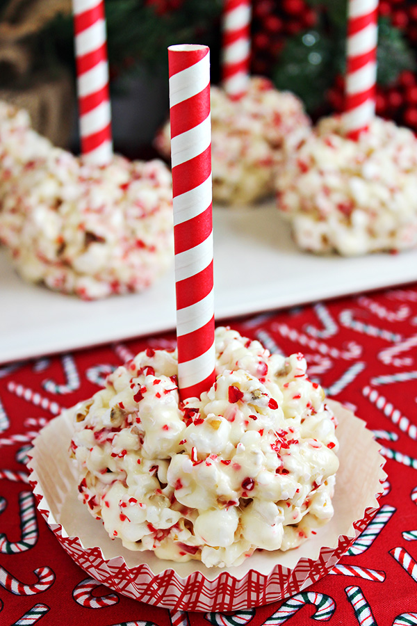 Peppermint Popcorn Balls from Home Cooking Memories
