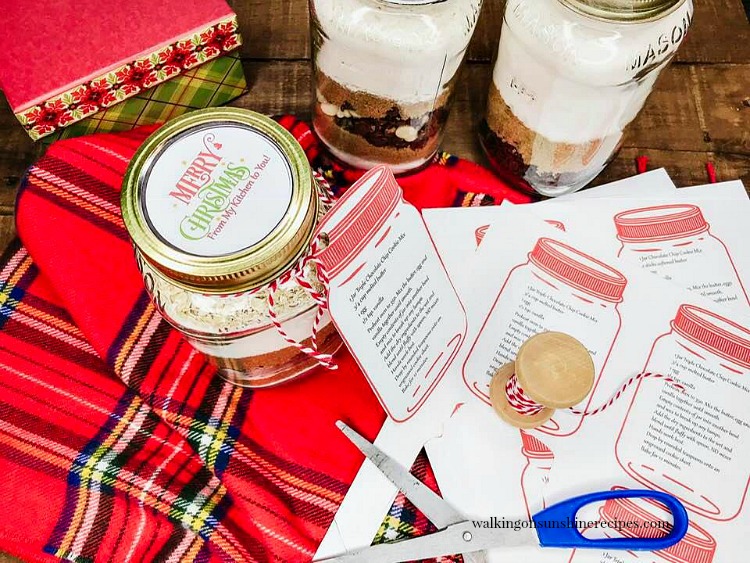 Printable labels for Mason jar Cookie Mix Gift Ideas