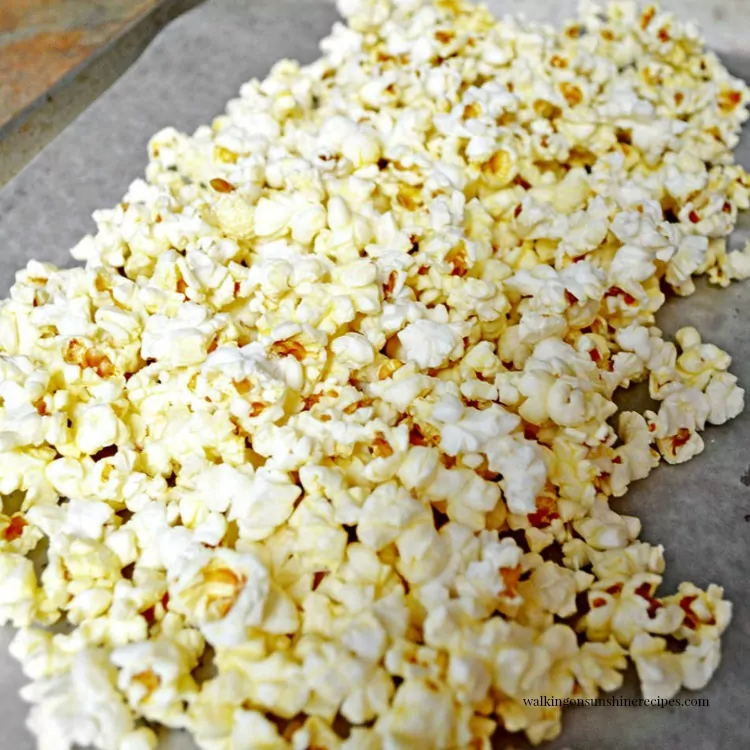 Popcorn on Baking Tray 