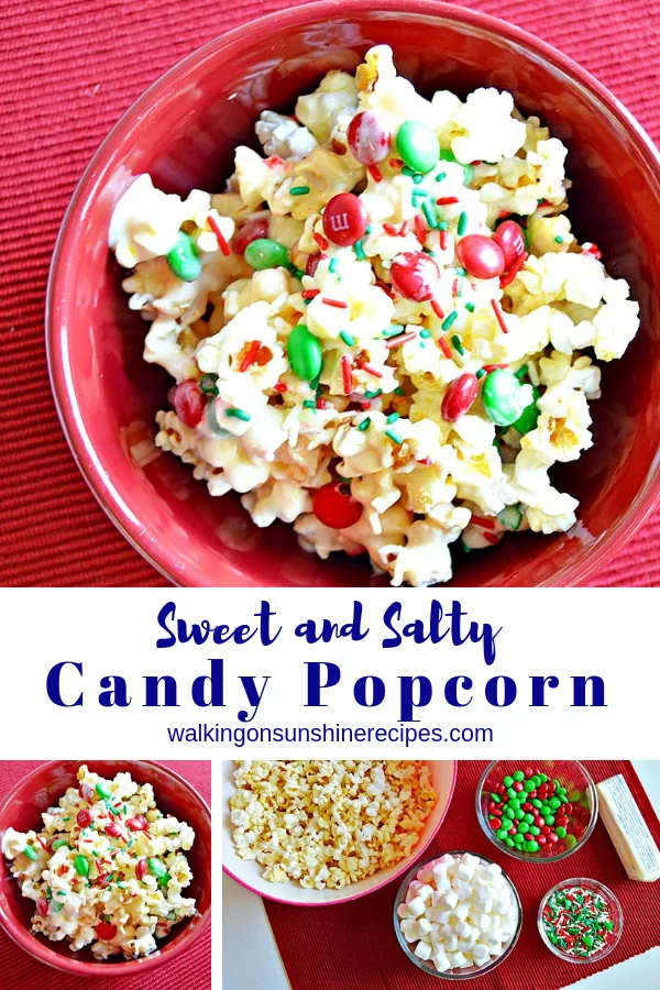 Sweet and Salty Candy Popcorn is the perfect treat for spending time with family over the holidays watching movies or playing board games!