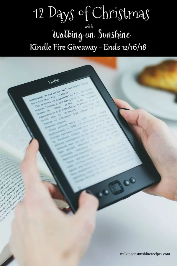 Kindle Fire Giveaway is part of our 12 Days of Christmas Celebration! 