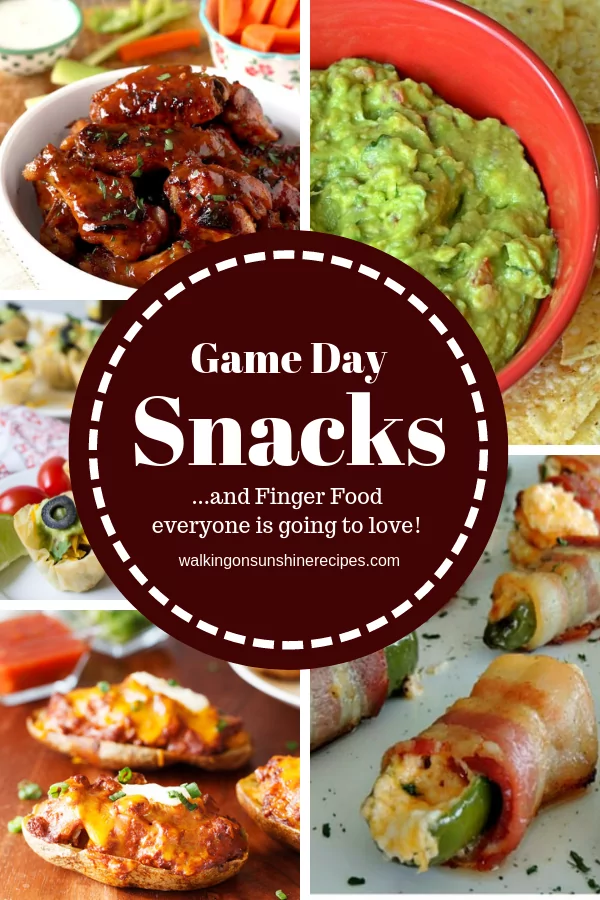 A few different Big Game Snack Recipes featured on Walking on Sunshine Recipes. 